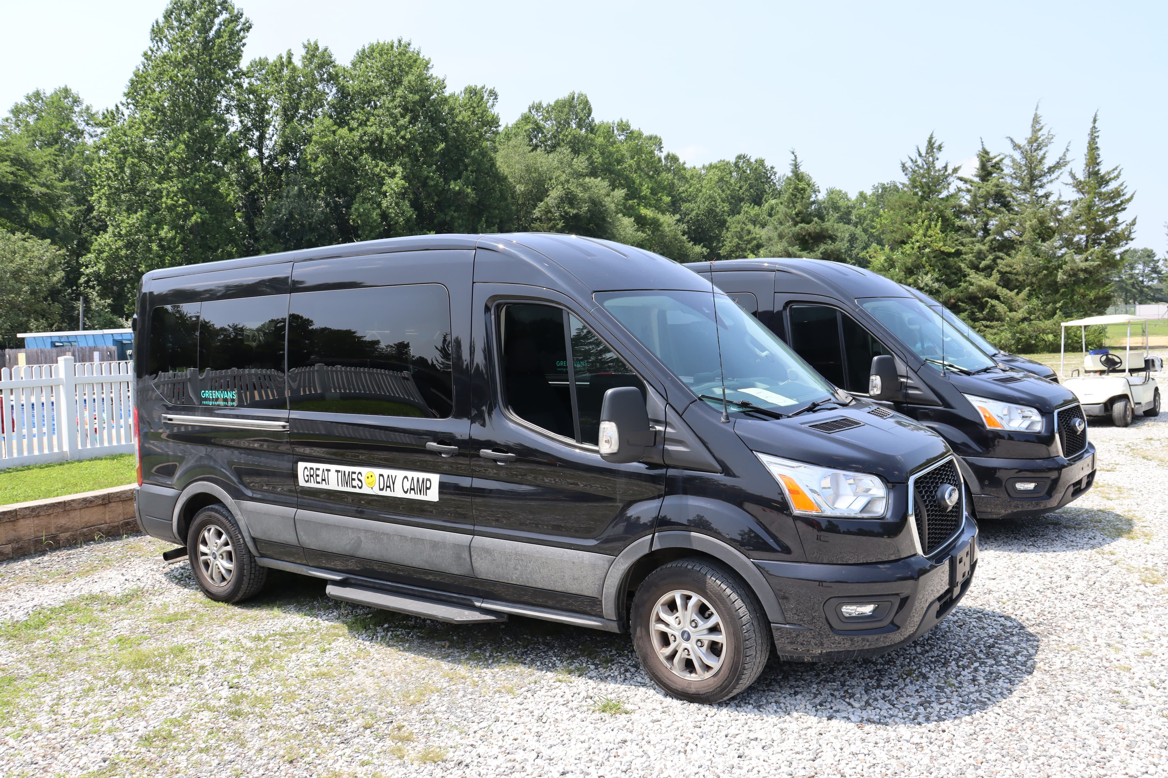 Great Times Day Camp transportation vans